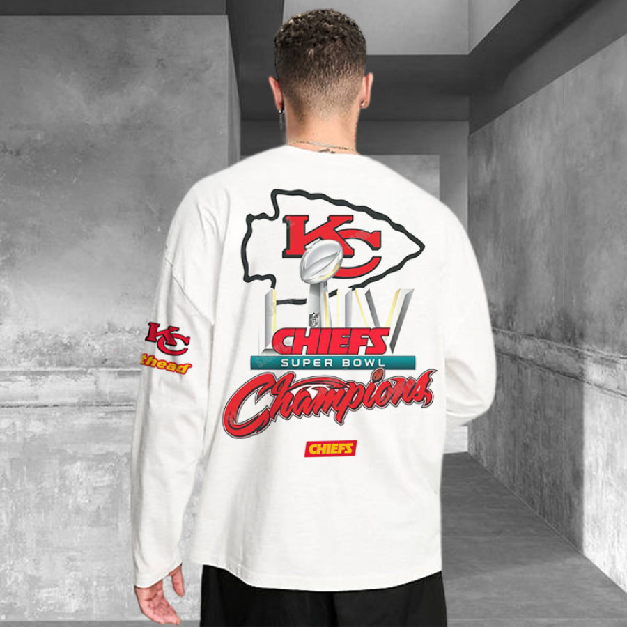 

T-shirt Surdimensionné à Manches Longues Du Super Bowl De La NFL Des Chiefs De Kansas City Pour Hommes