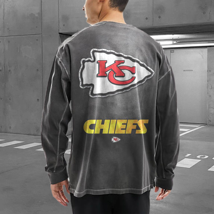 

T-shirt Surdimensionné à Manches Longues Du Super Bowl De La NFL Des Chiefs De Kansas City Pour Hommes
