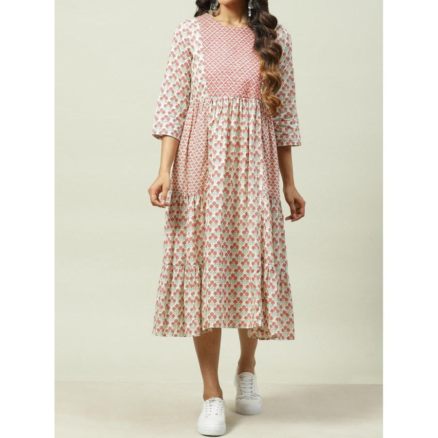 

Robe Ample Kurta à Imprimé Floral Pour Femmes