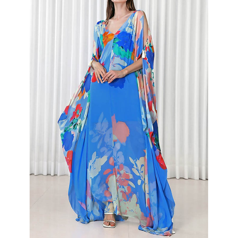 

Women's Flowers Print Robe Dress