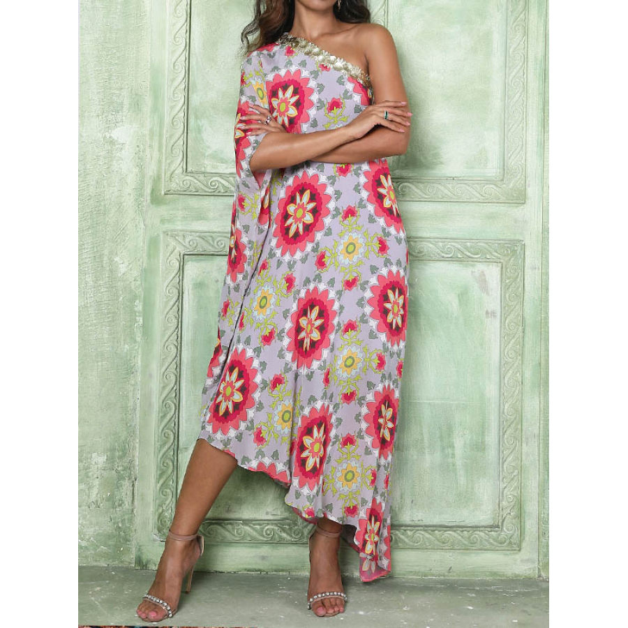 

Vestido Tipo Bata Con Estampado De Flores Para Mujer