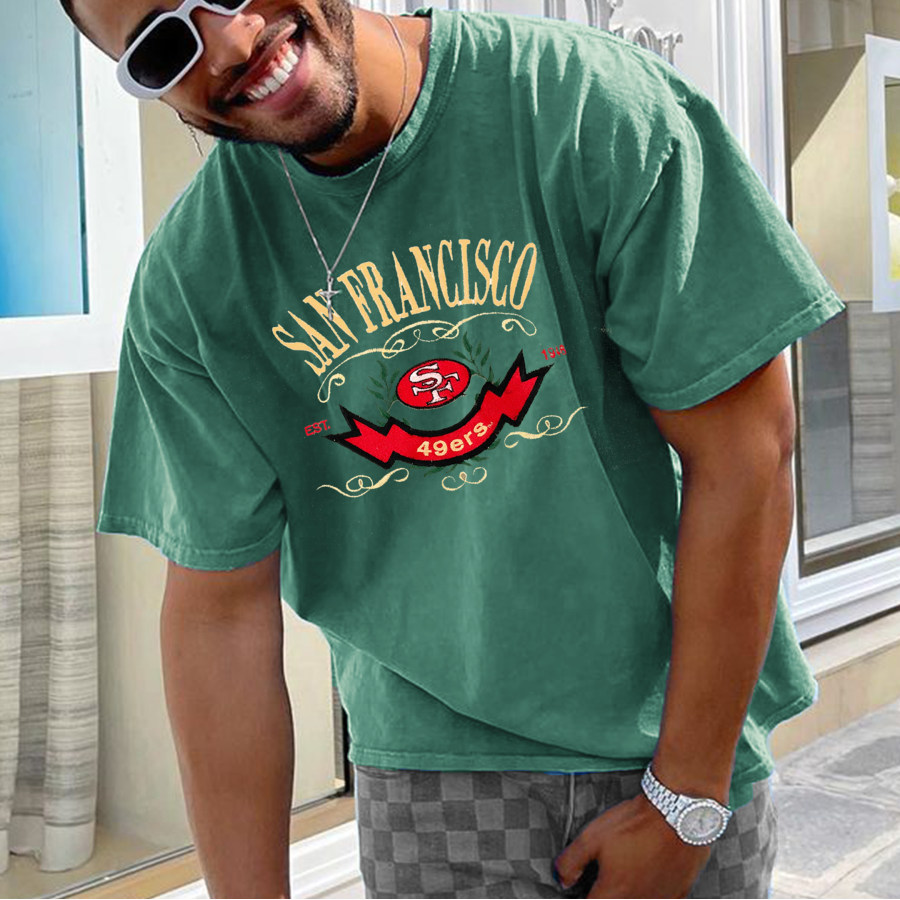 

T-shirt Imprimé Unisexe Vintage Super Bowl 49ers