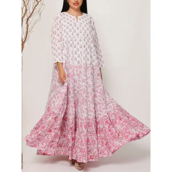 Floral Print Stylish Robe Dress - Yiyistories.com 