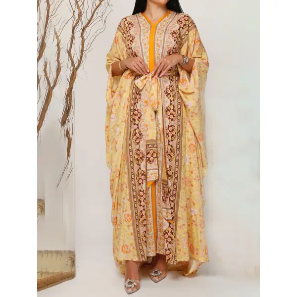Stylish Printed Robe Dress - Ootdyouth.com 