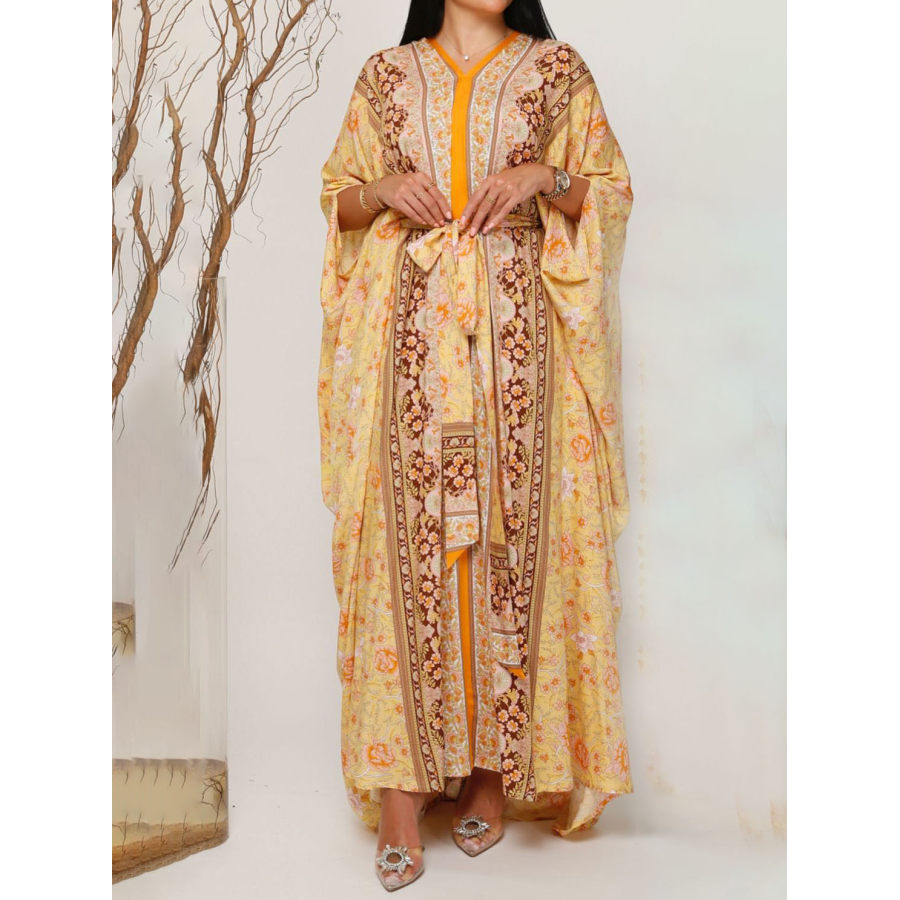 

Stylish Printed Robe Dress