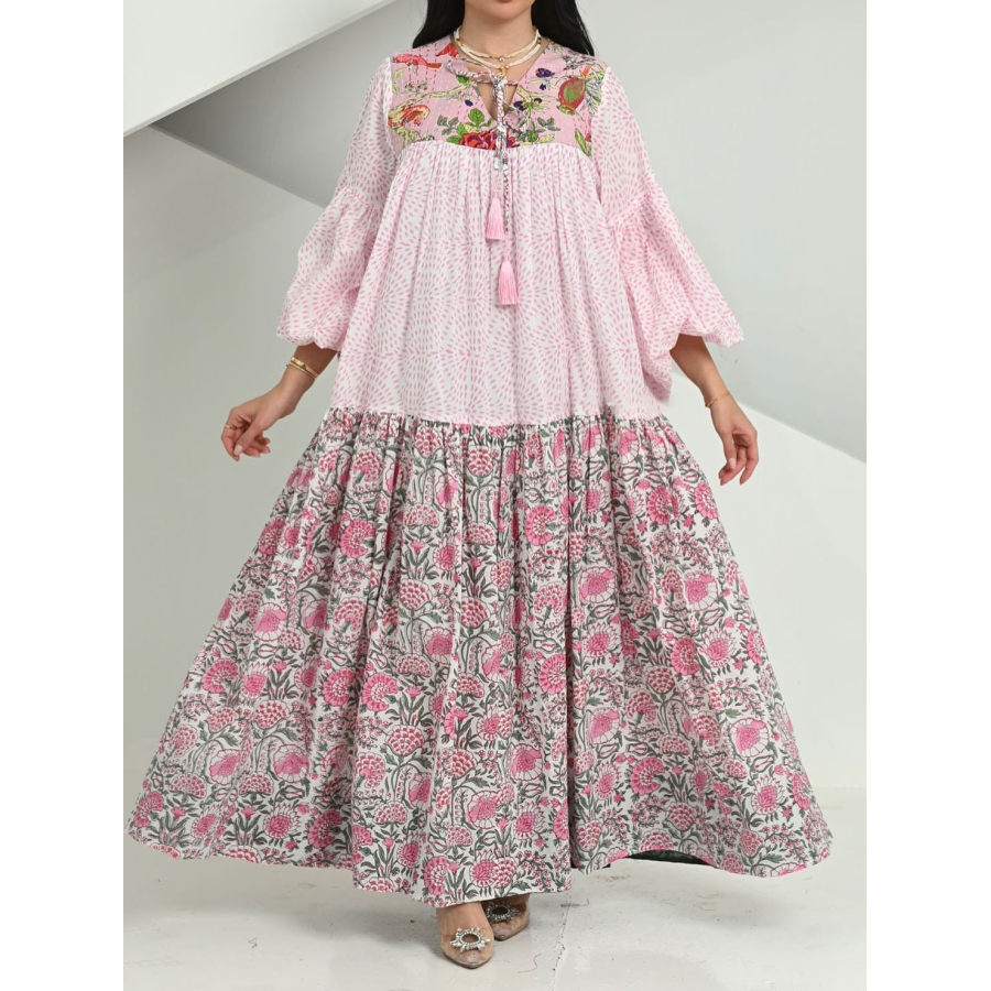 

Vestido Estilo Bata Con Estampado Floral