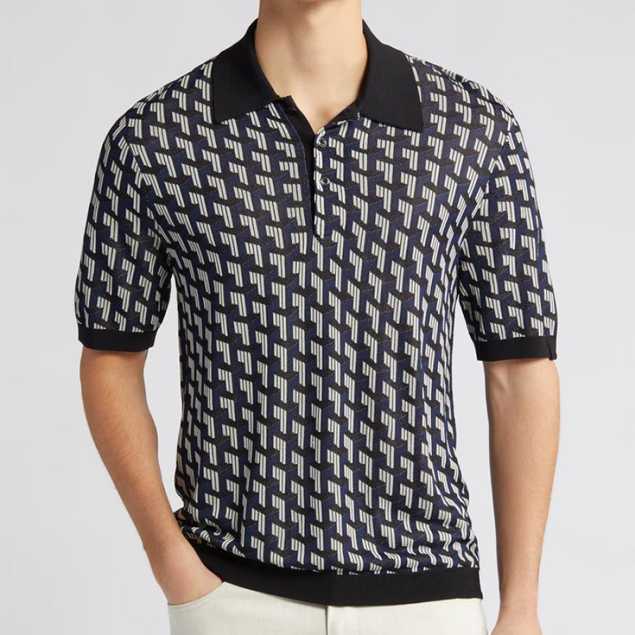 

Herren-Poloshirt Mit Geometrischem Print