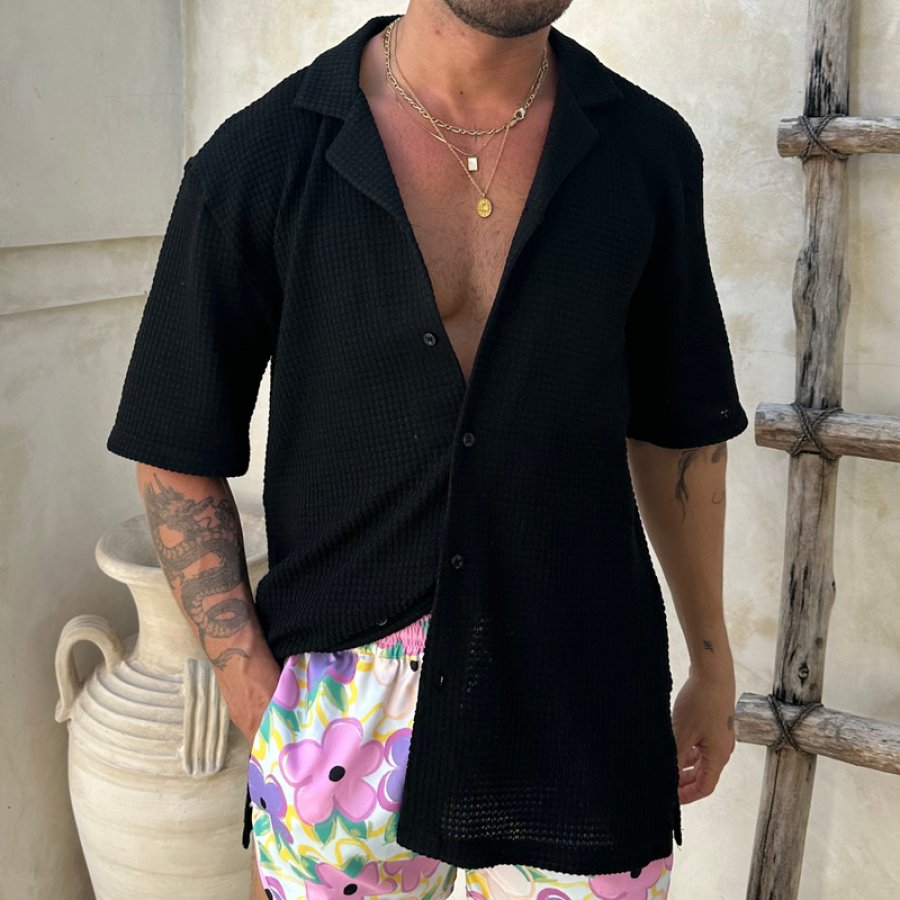 

Chemise à Manches Courtes Gaufrée De Vacances
