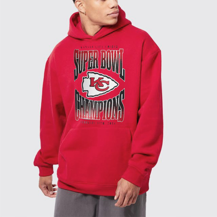 

Suéter Con Capucha Del Super Bowl De La NFL Estampado Campeón De Los Kansas City Chiefs