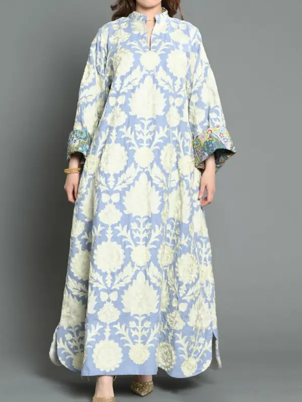 Stylish Printed Ramadan Abaya Dress - Timetomy.com 
