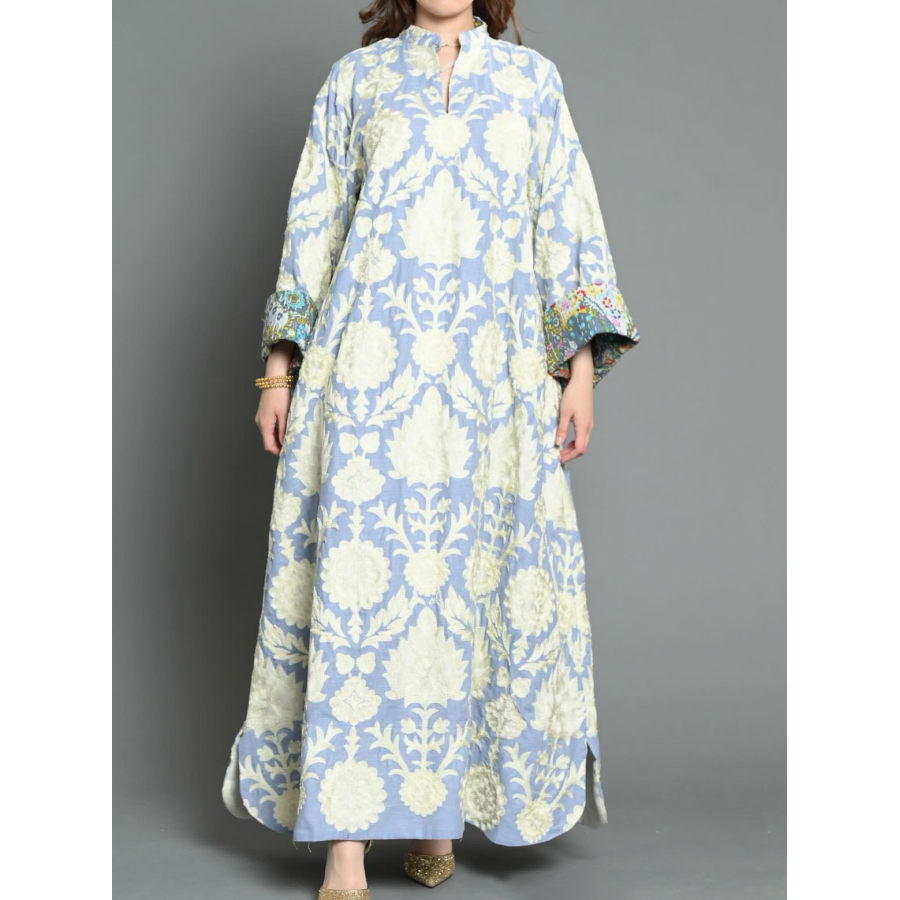 

Stilvolles Bedrucktes Ramadan-Abaya-Kleid