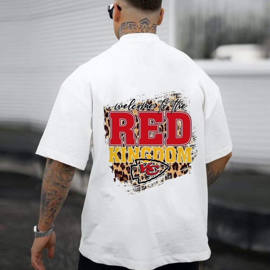

Übergroßes Red Kingdom Kansas City Chiefs-T-Shirt Für Herren
