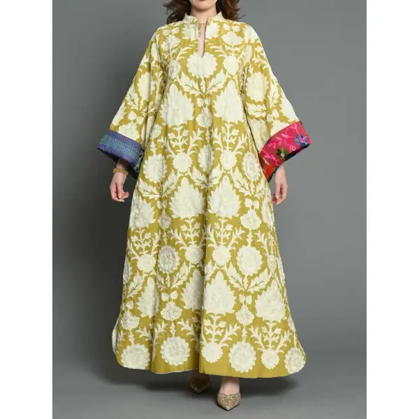 Stylish Printed Ramadan Abaya Dress - Ootdyouth.com 