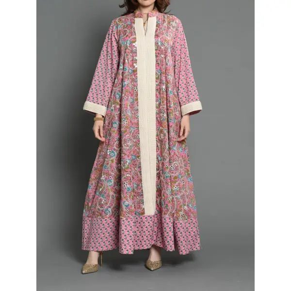 Stylish Printed Ramadan Abaya Dress - Ootdyouth.com 
