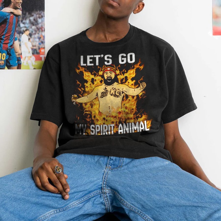 

T-shirt Surdimensionné Pour Hommes Humoristique Jason Kelce Let's Go Chiefs Kansas City