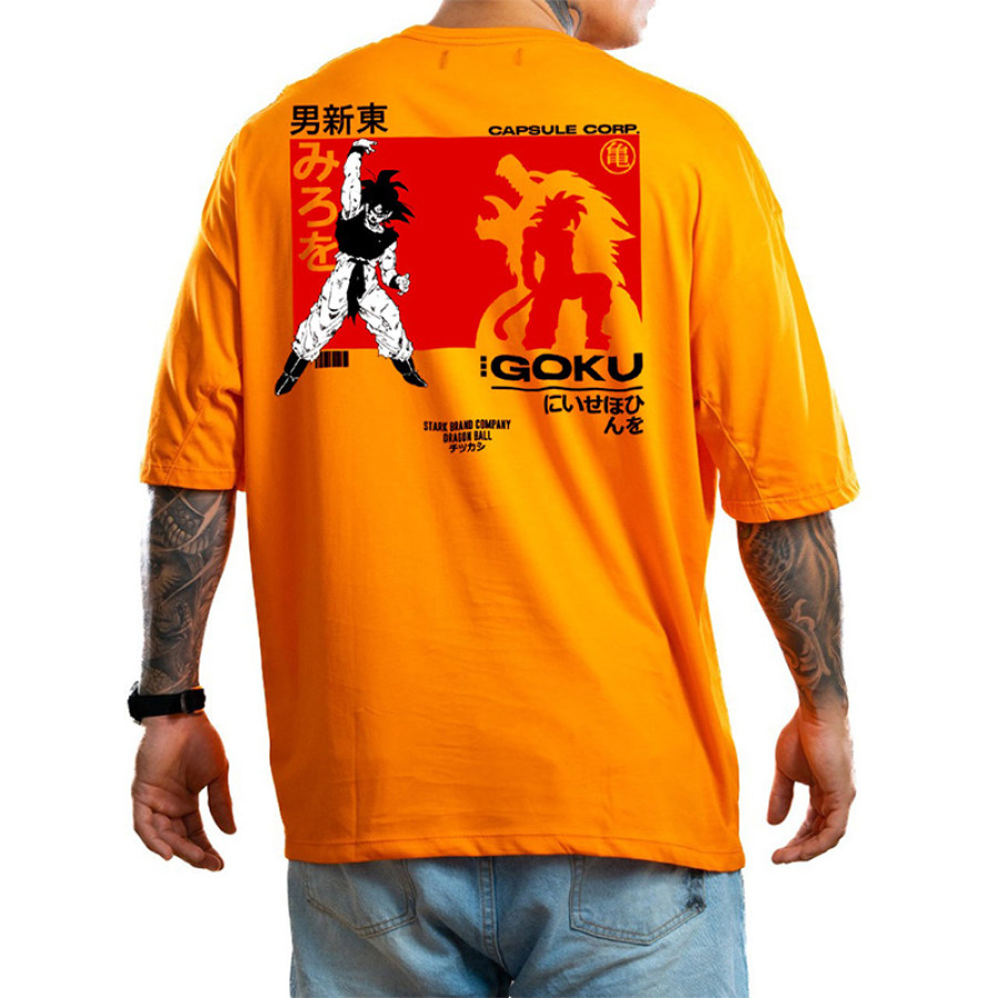 

Camiseta Oversize Negra Game Over Goku Para Hombre