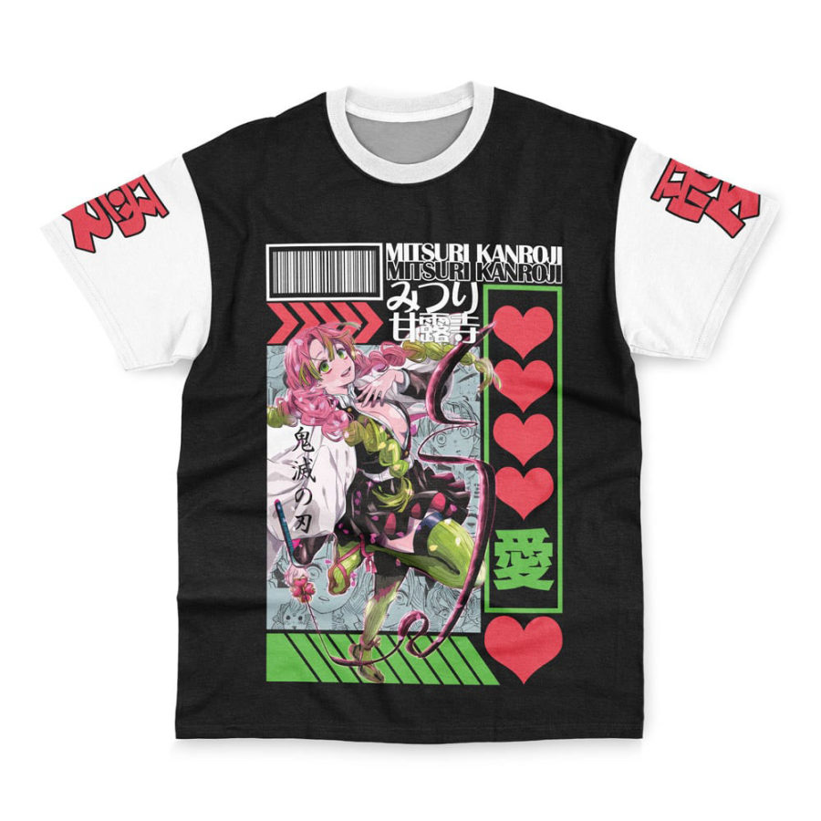 

T-shirt à Manches Courtes Mitsuri Kanroji Demon Slayer Pour Hommes