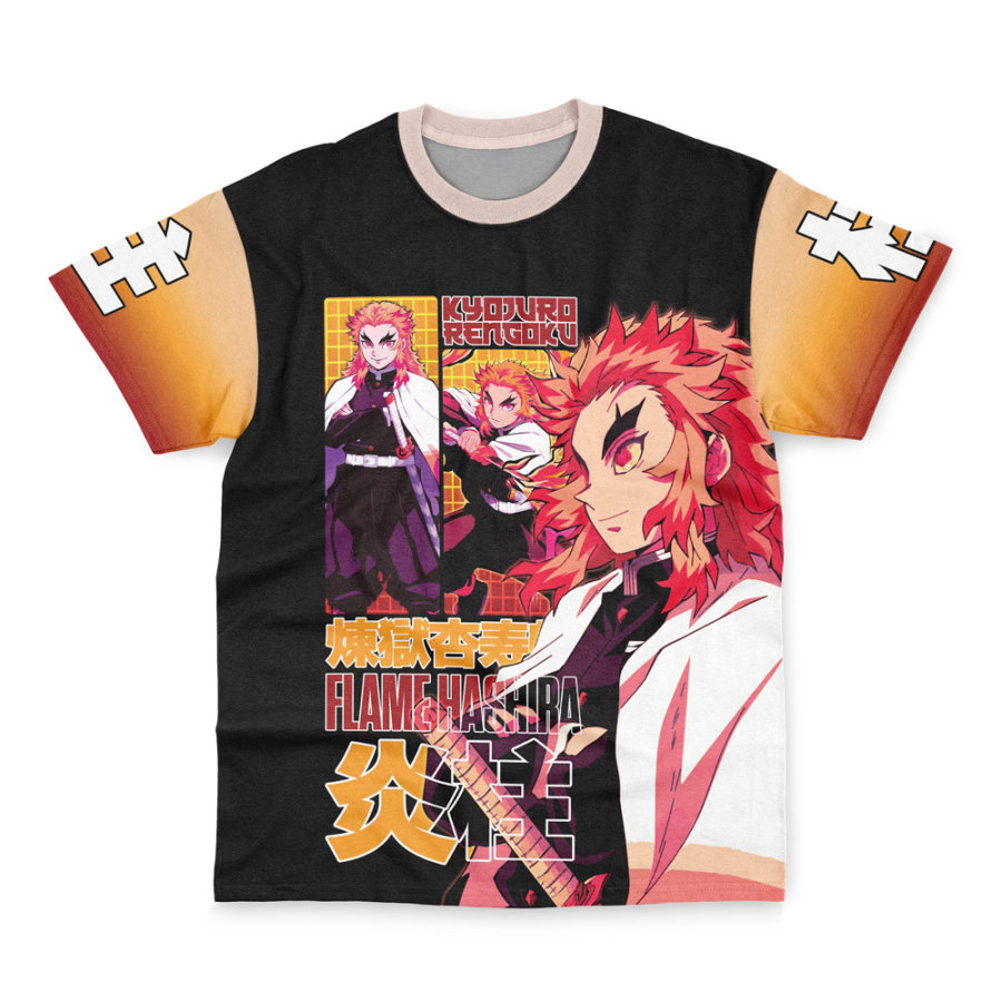 

Kyojuro Rengoku V2 Demon Slayer Kurzarm-T-Shirt Für Herren