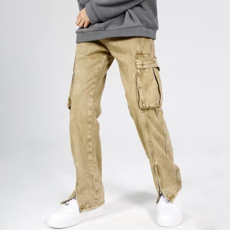 

Nuevo Mono Americano De Comercio Exterior Ins High Street Pantalones Vaqueros Rectos Con Cremallera Pantalones Retro Holgados De Invierno Para Hombre