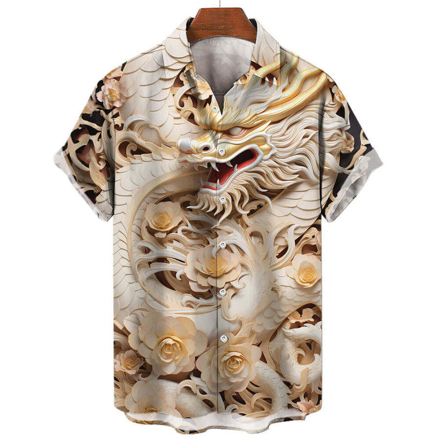 

Men's Hawaiian Shirt Mythical Dragon Totem