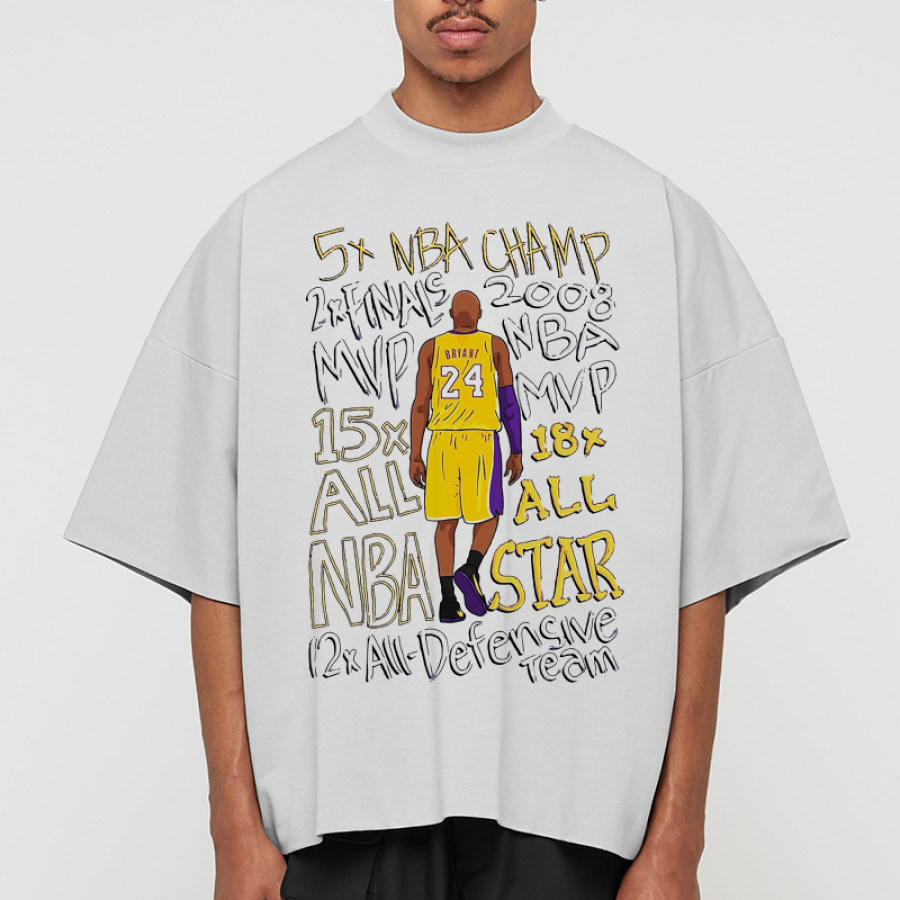 

Los Angeles Lakers Still My Lakers Printing Universal Boxy Camiseta Corta Negra