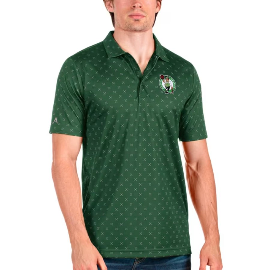 

Antigua Boston Celtics Polo Vert Spark à Manches Courtes Pour Hommes