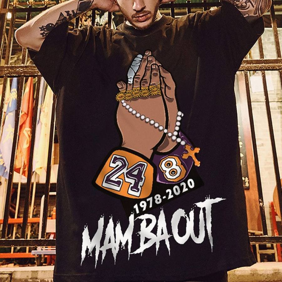 

Helloice Camiseta De Manga Corta Con Estampado De Oración Suelta Hip Hop