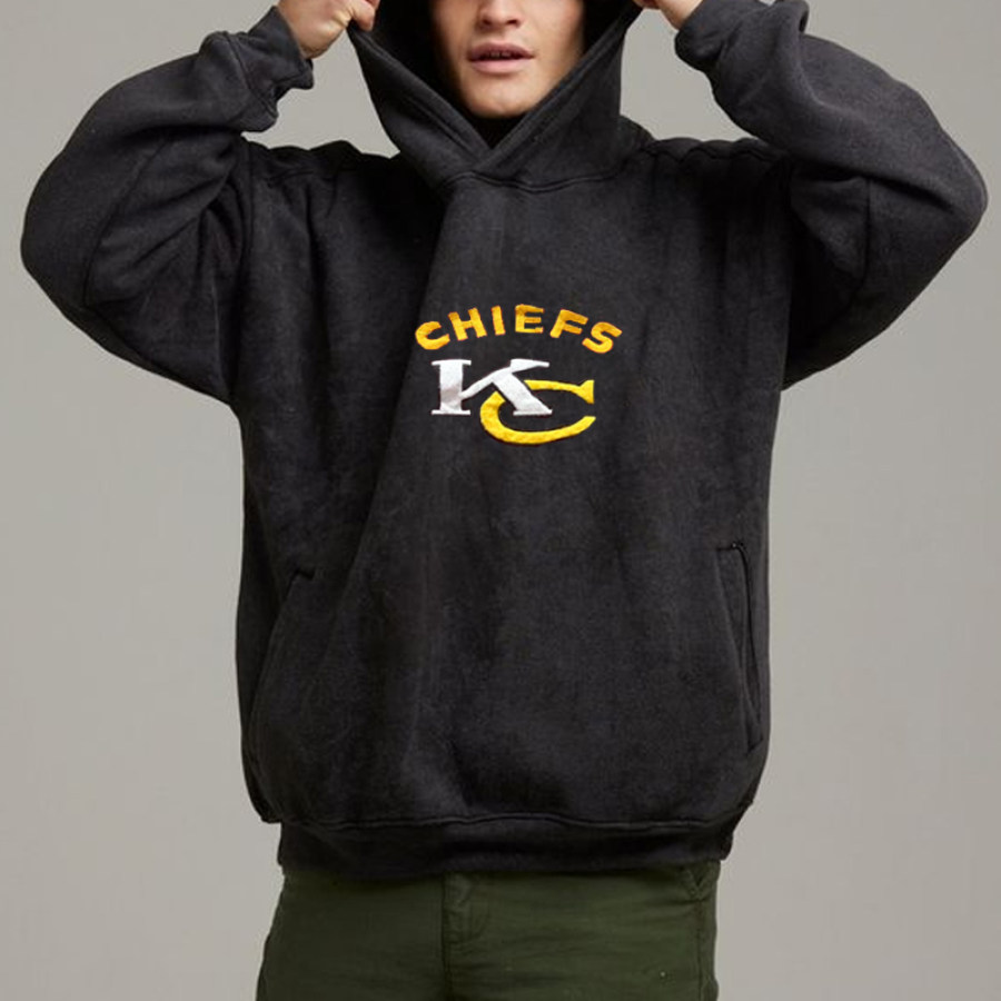 

Kansas City Chiefs Sudadera Con Capucha Estampada Desgastada Con Bordado Retro