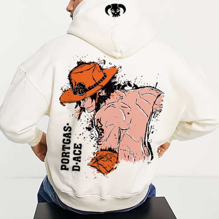 

Sudadera Con Capucha Informal De Anime De Dibujos Animados De Una Pieza De Gran Tamaño Unisex