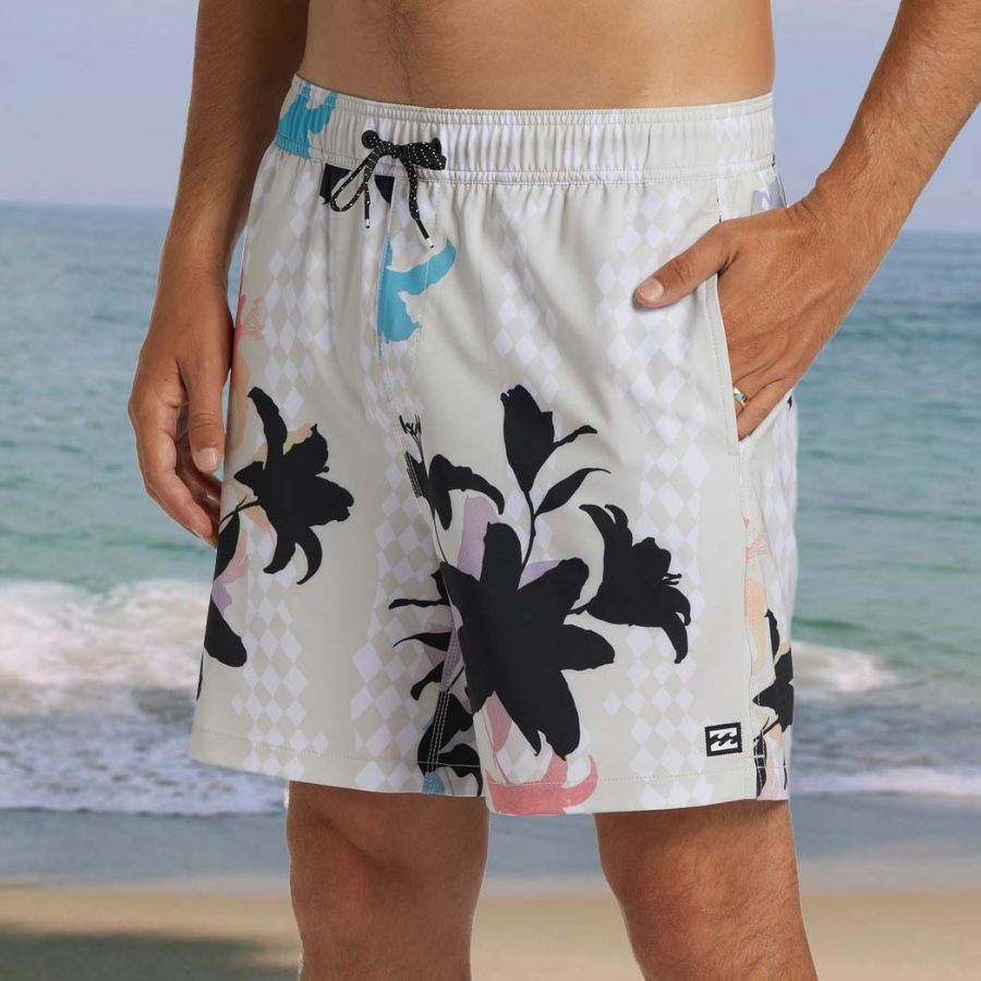 

Мужские винтажные летние пляжные шорты с цветочным принтом для доски для серфинга