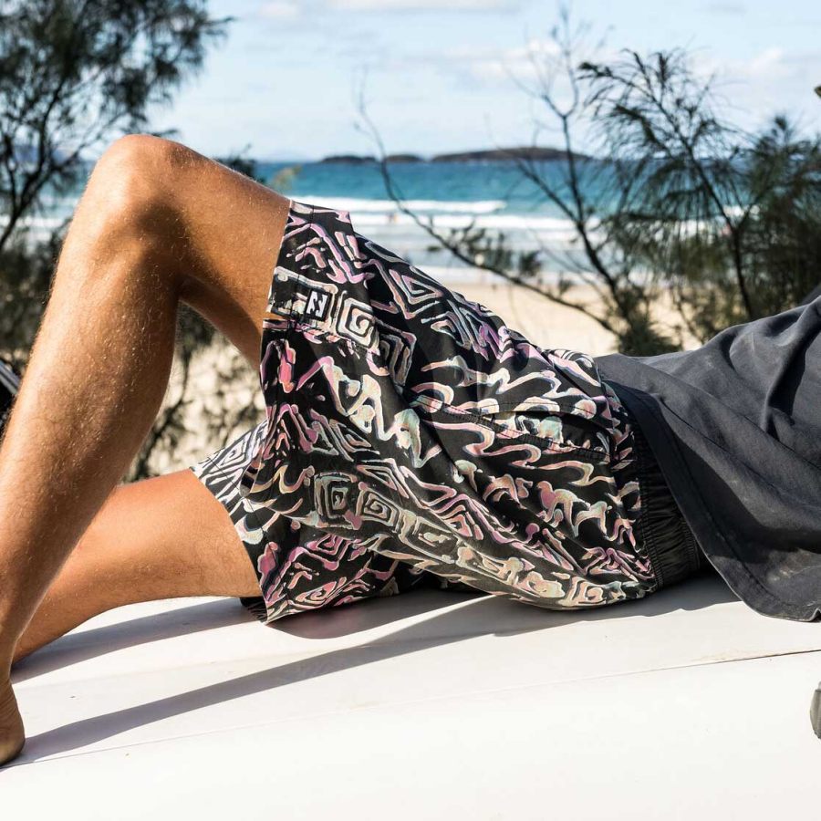 

Sommer-Surf-Boardshorts Im Vintage-Stil Mit Geometrischem Muster Für Herren