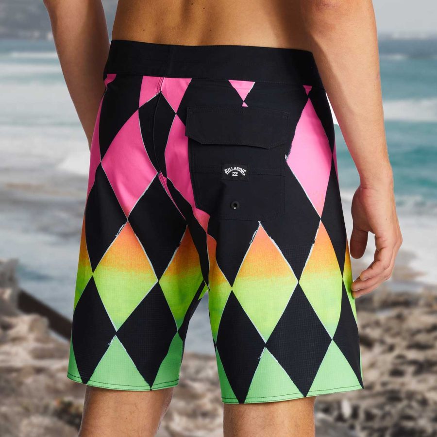 

Pantalones Cortos De Surf De Verano Con Estampado Geométrico De Diamantes Para Hombre