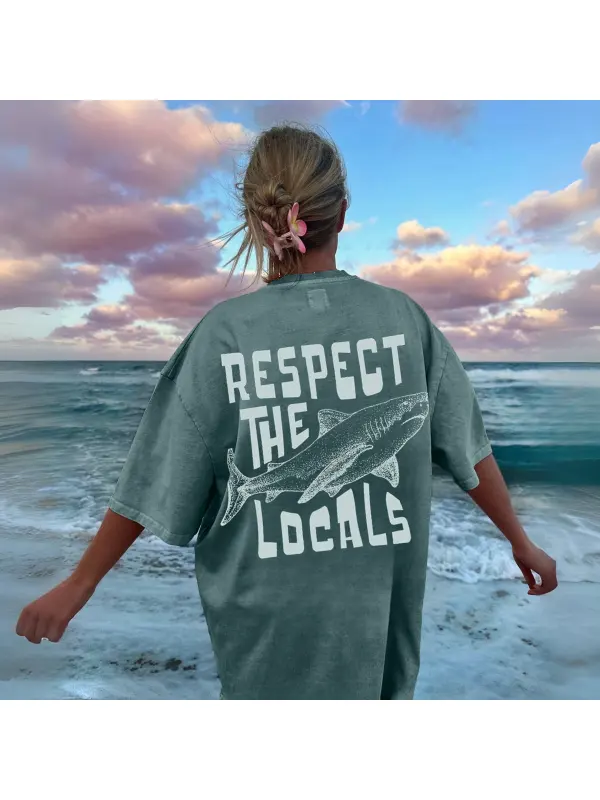 Women's Loose Retro Surf T-Shirt - Anrider.com 