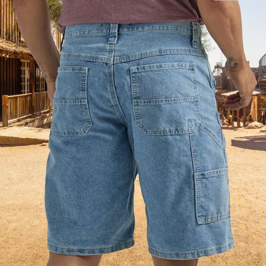 

Herren-Jeansshorts Im Retro-Stil Mit Taschen