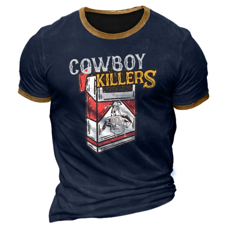 

T-shirt Rétro Cowboykillers Marlboro Color Block Pour Hommes