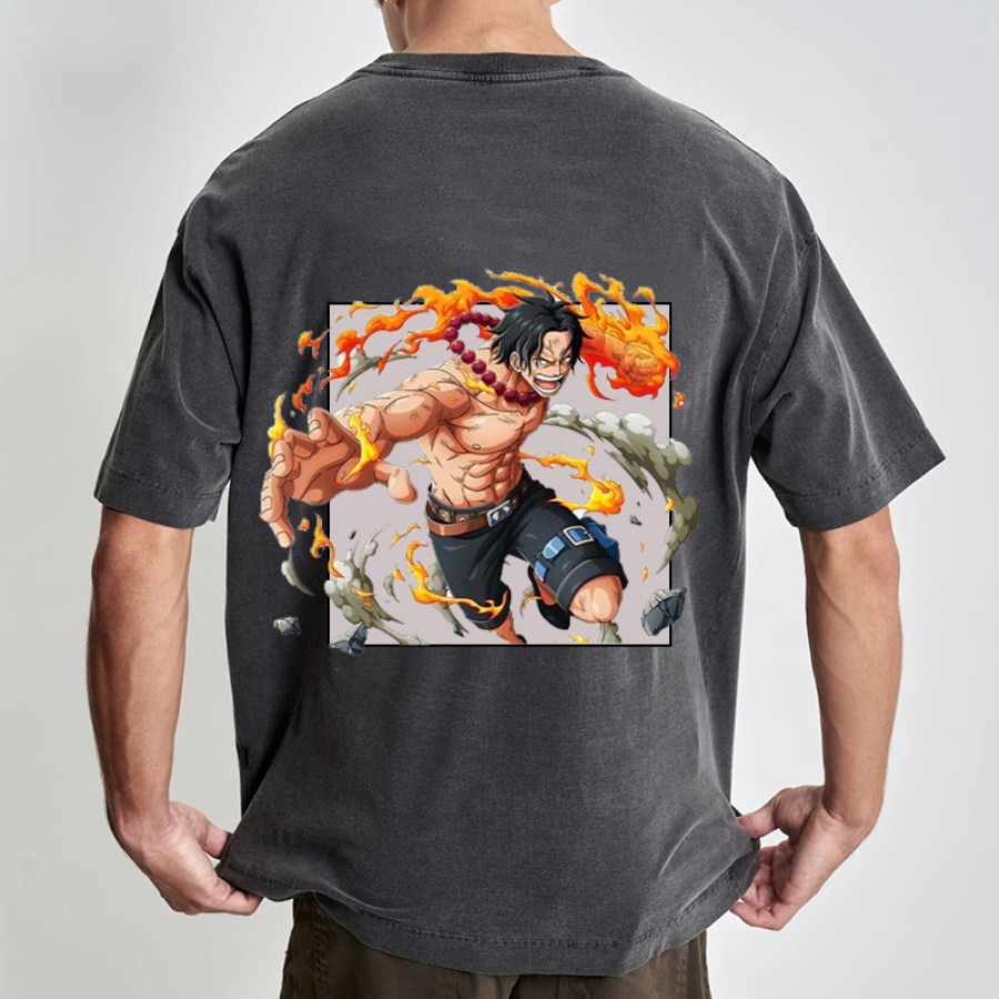 

Camiseta Vintage Retro De Anime De Gran Tamaño De Una Pieza Para Hombre