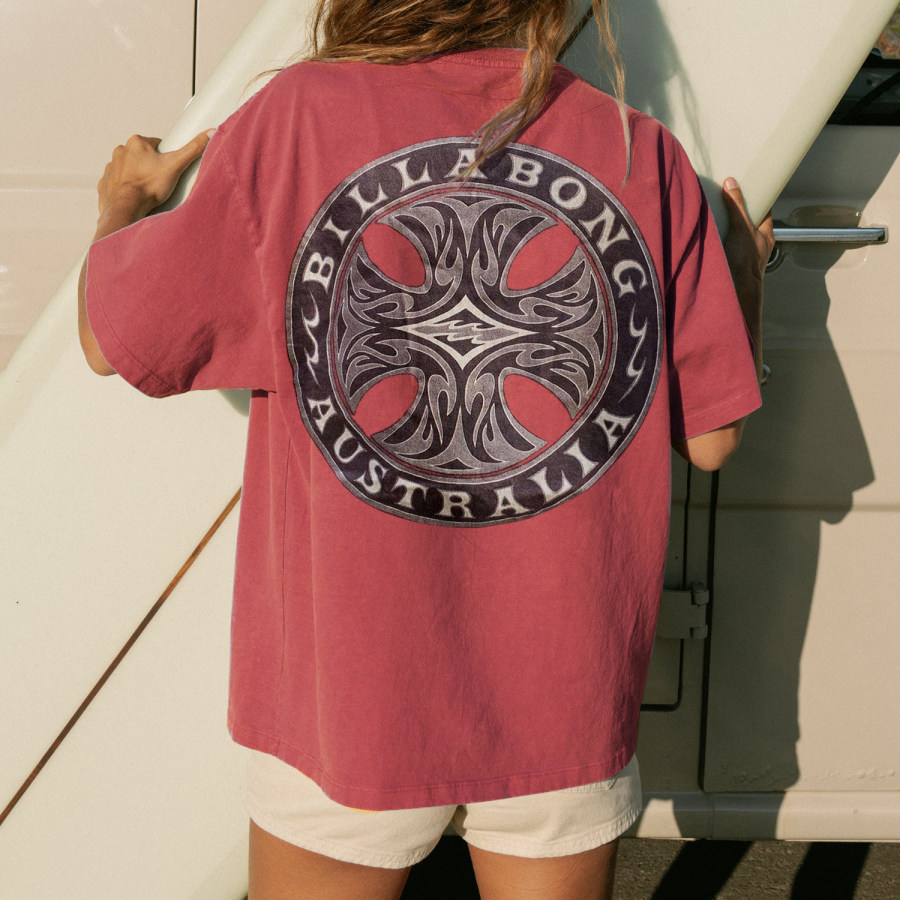 

Lässiges Surf-T-Shirt Mit Vintage-Print