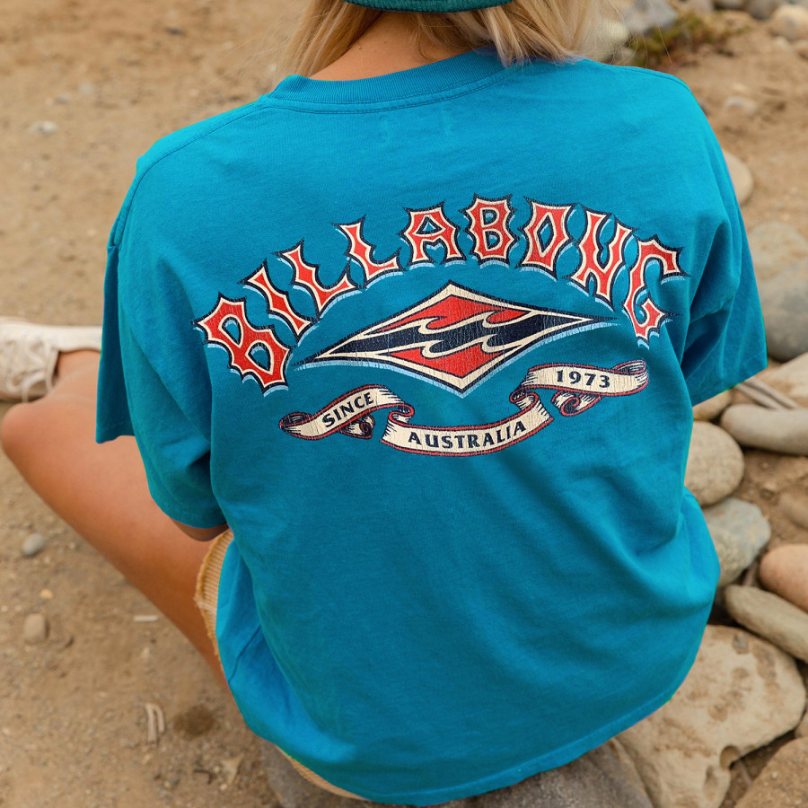 

Lässiges Surf-T-Shirt Mit Vintage-Print
