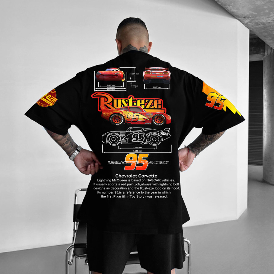 

Camiseta Oversize Con Coche Deportivo Rayo McQueen