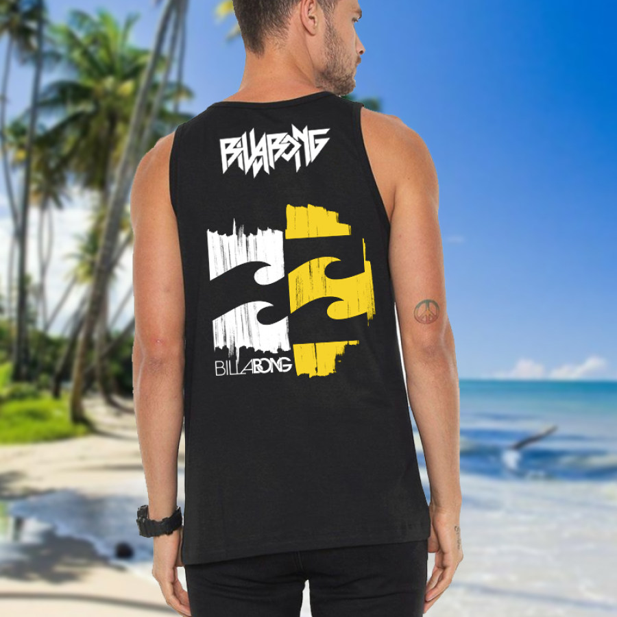 

Herren-Tanktop Mit Surf-Print Und Strandresort