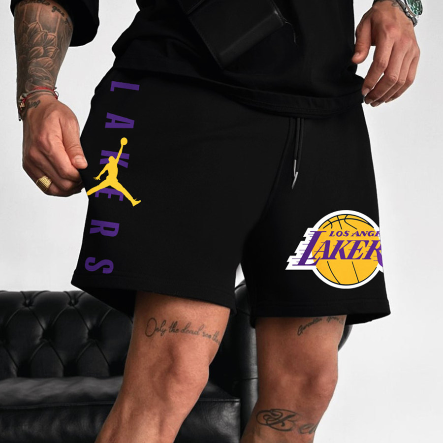 

Pantalones Cortos Con Estampado De Baloncesto Estilo Callejero Para Hombre