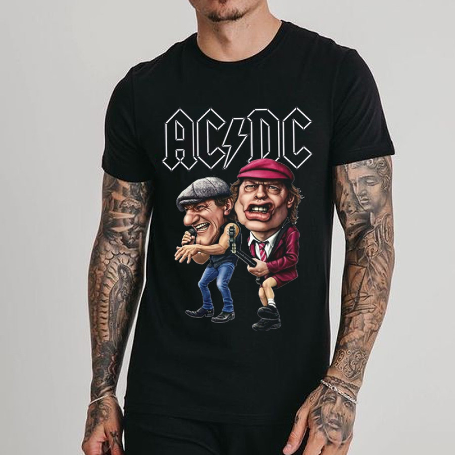 

Acdc Rockgitarren-Spielmuster-T-Shirt