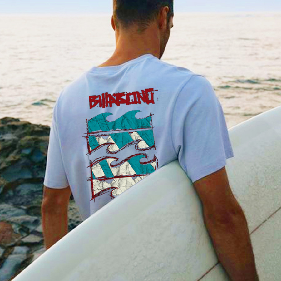 

T-shirt Beach Resort à Imprimé Surf Pour Hommes