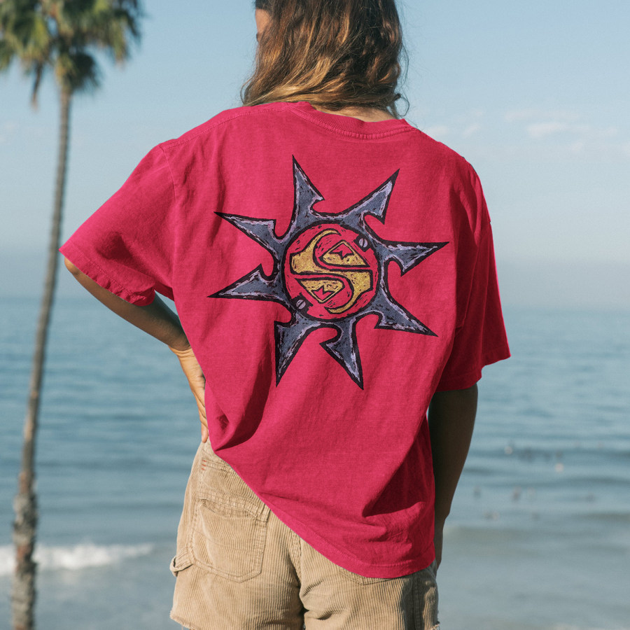 

Lässiges Surf-T-Shirt Mit Vintage-Print