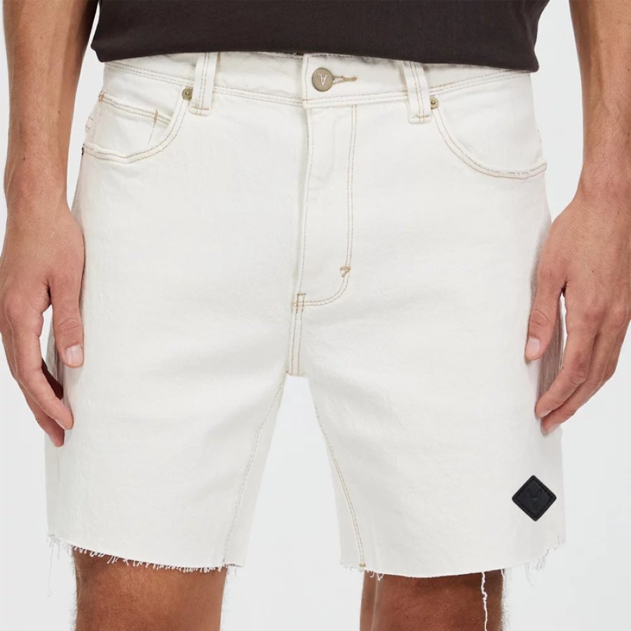 

Kurz Geschnittene Schmal Geschnittene Retro-Jeansshorts Für Herren