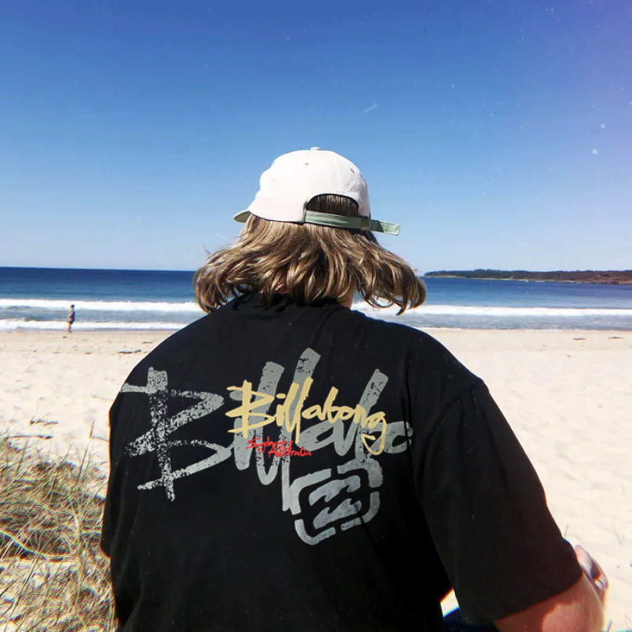 

Camiseta Extragrande De Vacaciones En La Playa Con Estampado De Surf Vintage