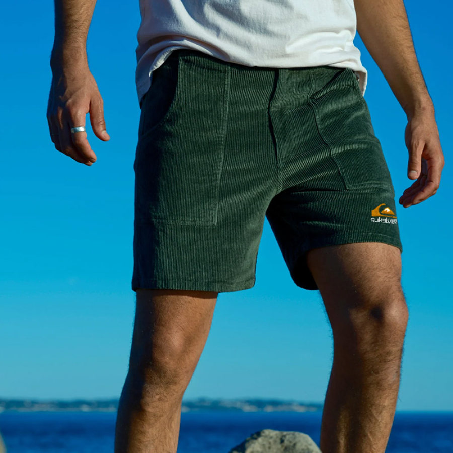 

Short De Surf Rétro Pour Hommes Vacances à La Plage Pantalon Décontracté De 5 Pouces Vert