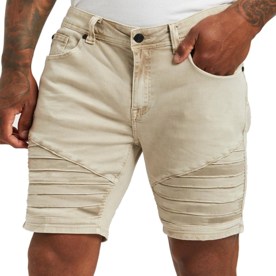 

Herren-Cargoshorts Im Retro-Stil Mit Verwaschenem Faltenmuster Und Schmaler Passform