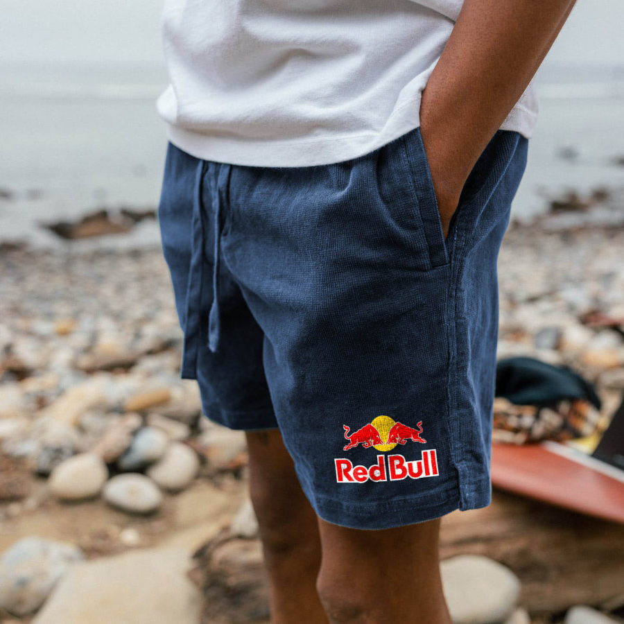 

Pantalones Cortos De Surf Para Hombre Red Bull Drink Retro Pana 5 Pulgadas Playa Pantalones Cortos Casuales Diarios