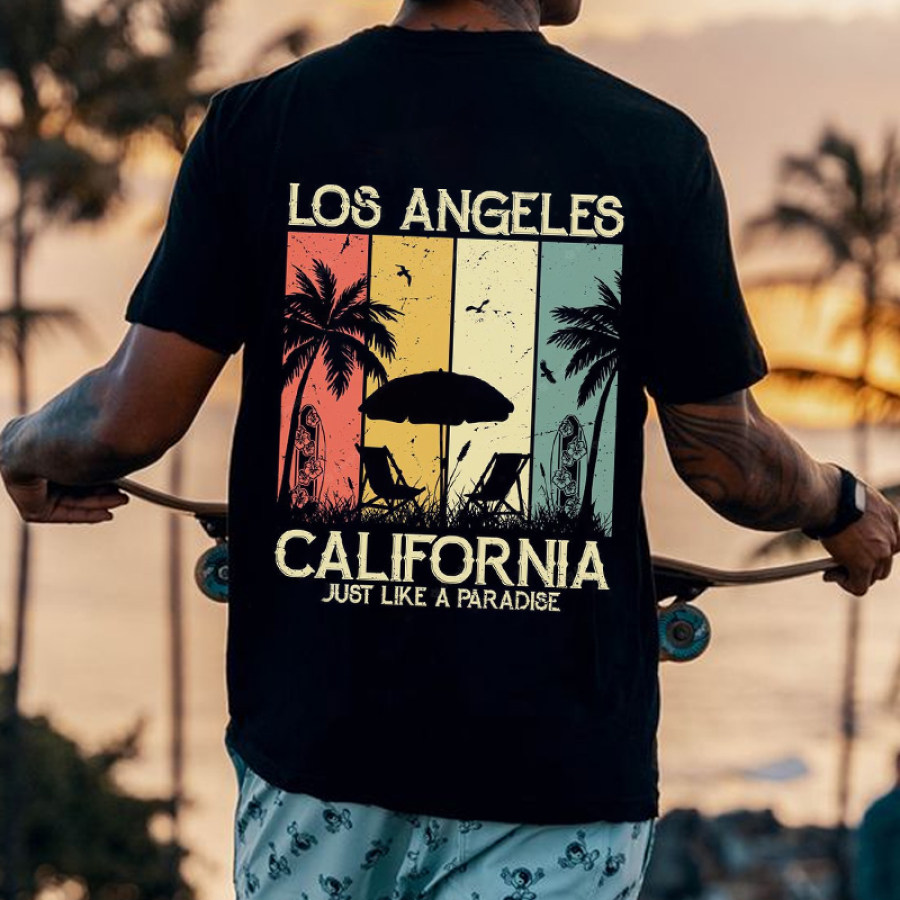 

Camiseta Retro Vintage De Vacaciones En La Playa Con Estampado De Surf Para Hombre